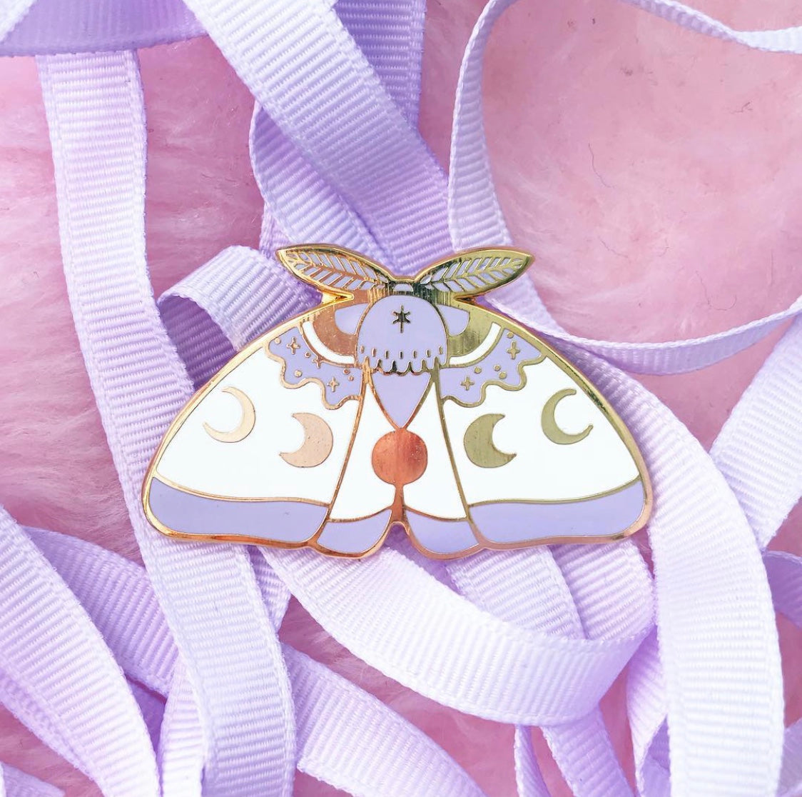 Lavender Moth pin