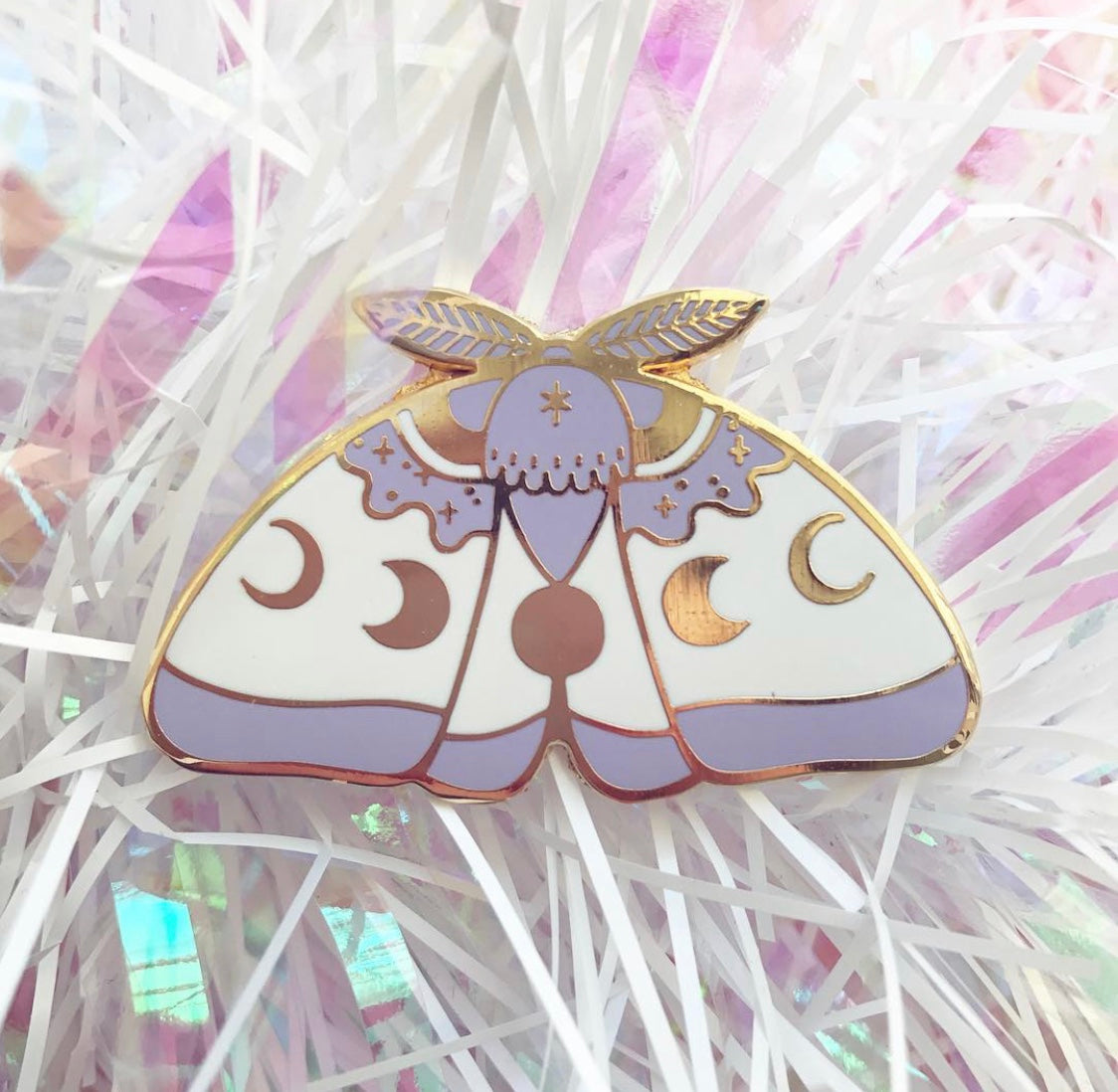 Lavender Moth pin