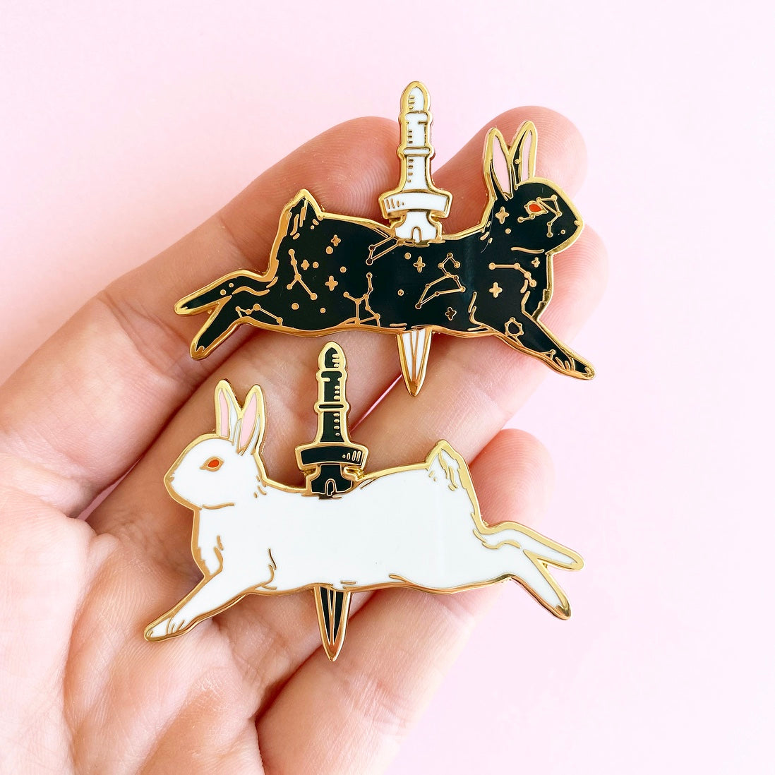 Earth & Sky Rabbits Pins