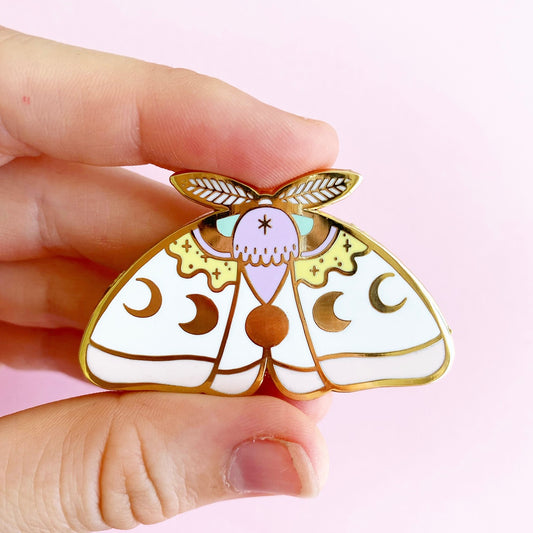 Pastel Moth Pin