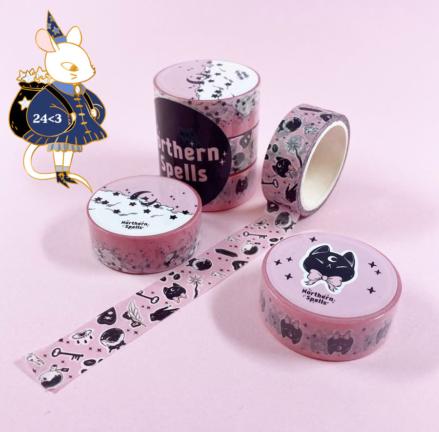 Washi TRIO - Rosa og sort