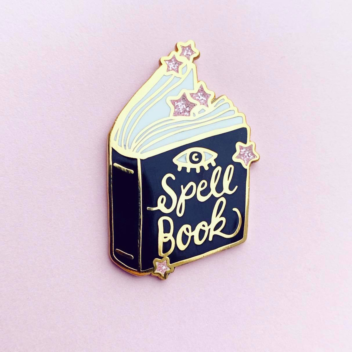 Spell Book Glitter Pin