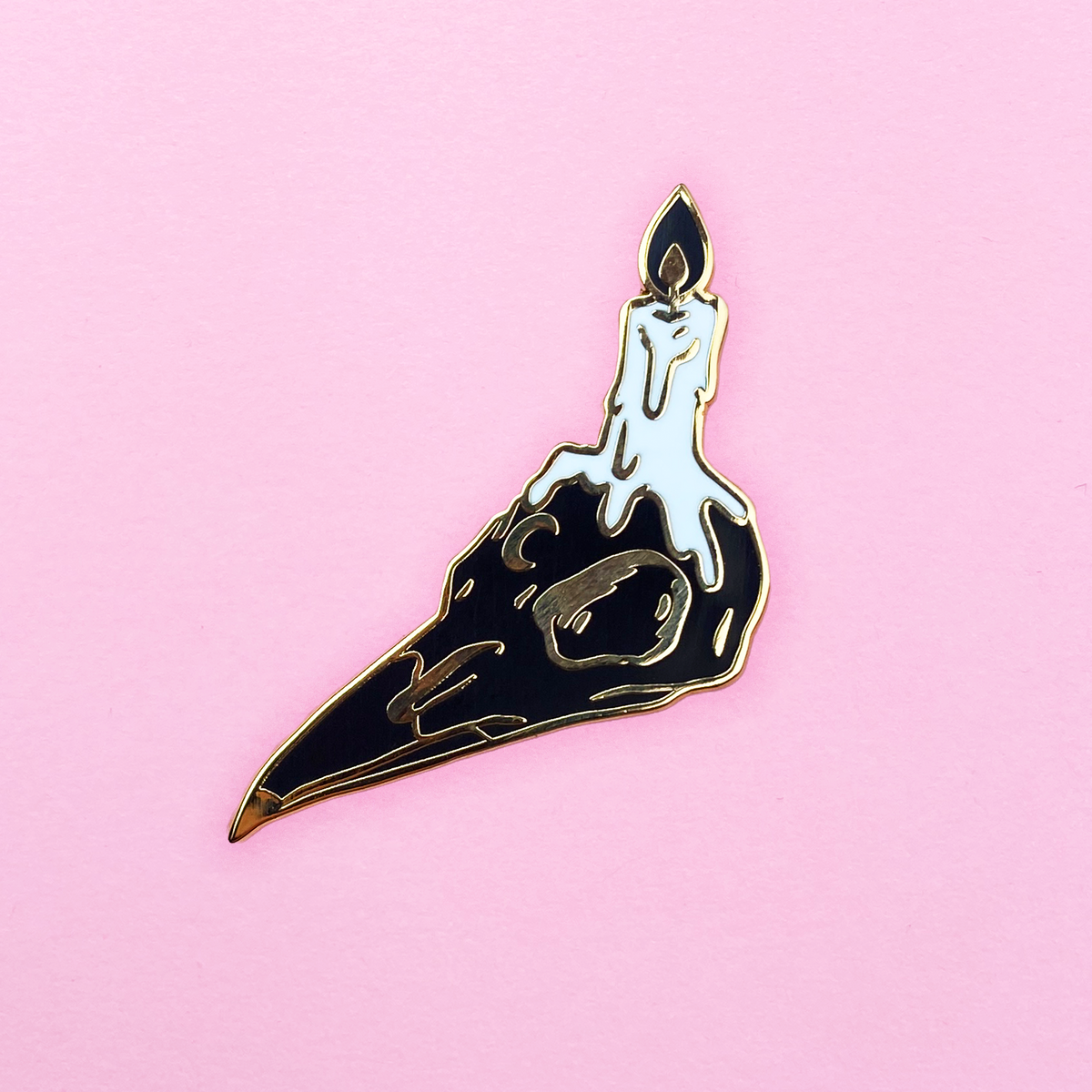 Raven Skull pin