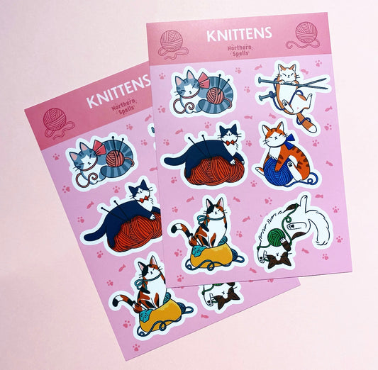 Knittens klistremerkeark