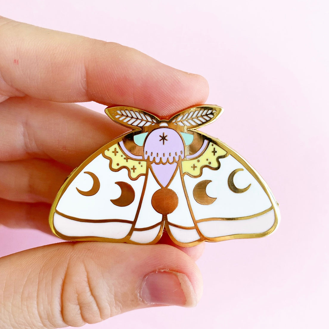 Pastel Moth Pin