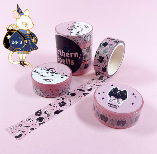 Washi TRIO - Rosa og sort